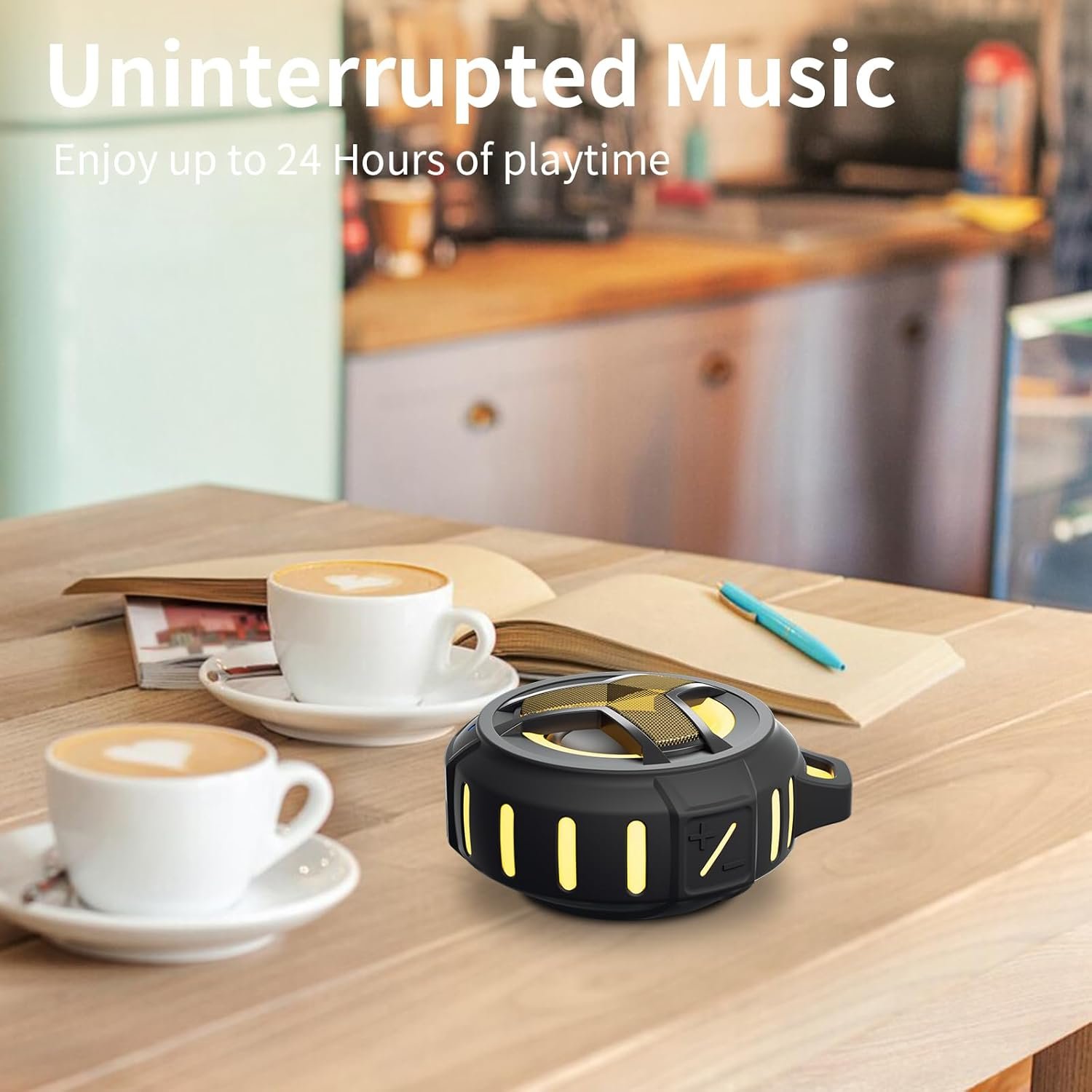 EBODA Altavoz de ducha Bluetooth, altavoces Bluetooth portátiles, altavoz inalámbrico impermeable IP67 con luz LED, flotante, 2000 mAh, estéreo inalámbrico verdadero para kayak, playa, regalos unisex - Imagen 46