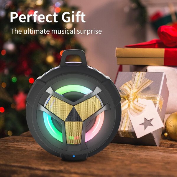 EBODA Altavoz de ducha Bluetooth, altavoces Bluetooth portátiles, altavoz inalámbrico impermeable IP67 con luz LED, flotante, 2000 mAh, estéreo inalámbrico verdadero para kayak, playa, regalos unisex - Imagen 47