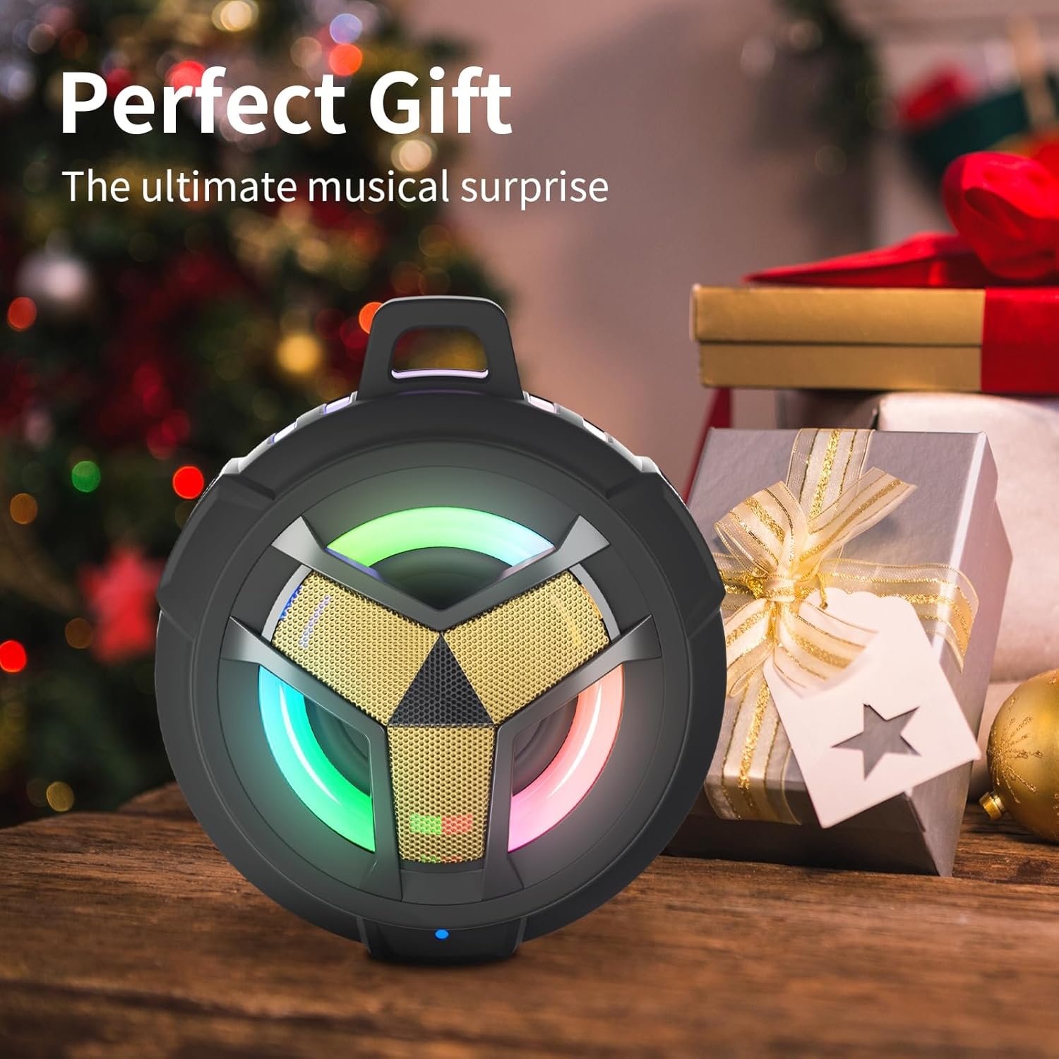 EBODA Altavoz de ducha Bluetooth, altavoces Bluetooth portátiles, altavoz inalámbrico impermeable IP67 con luz LED, flotante, 2000 mAh, estéreo inalámbrico verdadero para kayak, playa, regalos unisex - Imagen 47