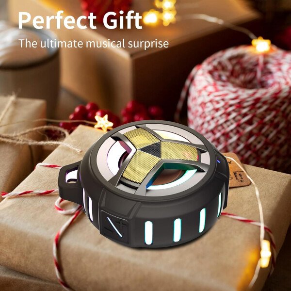 EBODA Altavoz de ducha Bluetooth, altavoces Bluetooth portátiles, altavoz inalámbrico impermeable IP67 con luz LED, flotante, 2000 mAh, estéreo inalámbrico verdadero para kayak, playa, regalos unisex - Imagen 50