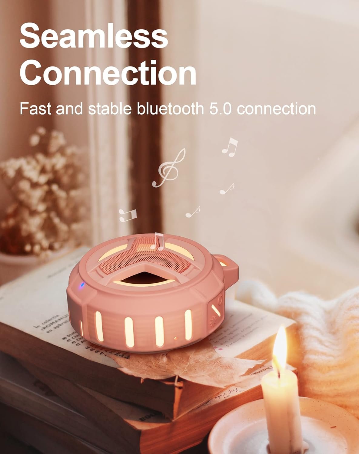 EBODA Altavoz de ducha Bluetooth, altavoces Bluetooth portátiles, altavoz inalámbrico impermeable IP67 con luz LED, flotante, 2000 mAh, estéreo inalámbrico verdadero para kayak, playa, regalos unisex - Imagen 55