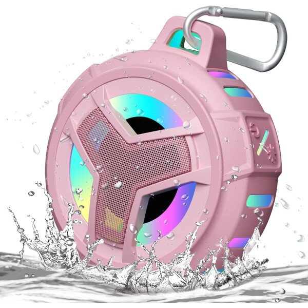 EBODA Altavoz de ducha Bluetooth, altavoces Bluetooth portátiles, altavoz inalámbrico impermeable IP67 con luz LED, flotante, 2000 mAh, estéreo inalámbrico verdadero para kayak, playa, regalos unisex - Imagen 58
