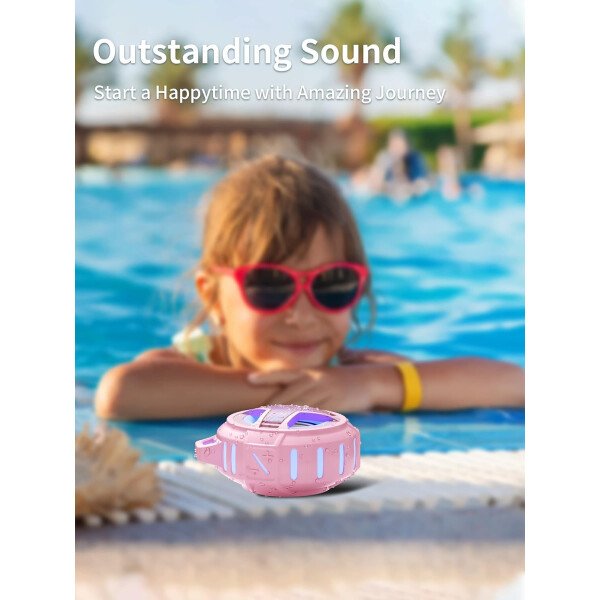 EBODA Altavoz de ducha Bluetooth, altavoces Bluetooth portátiles, altavoz inalámbrico impermeable IP67 con luz LED, flotante, 2000 mAh, estéreo inalámbrico verdadero para kayak, playa, regalos unisex - Imagen 63