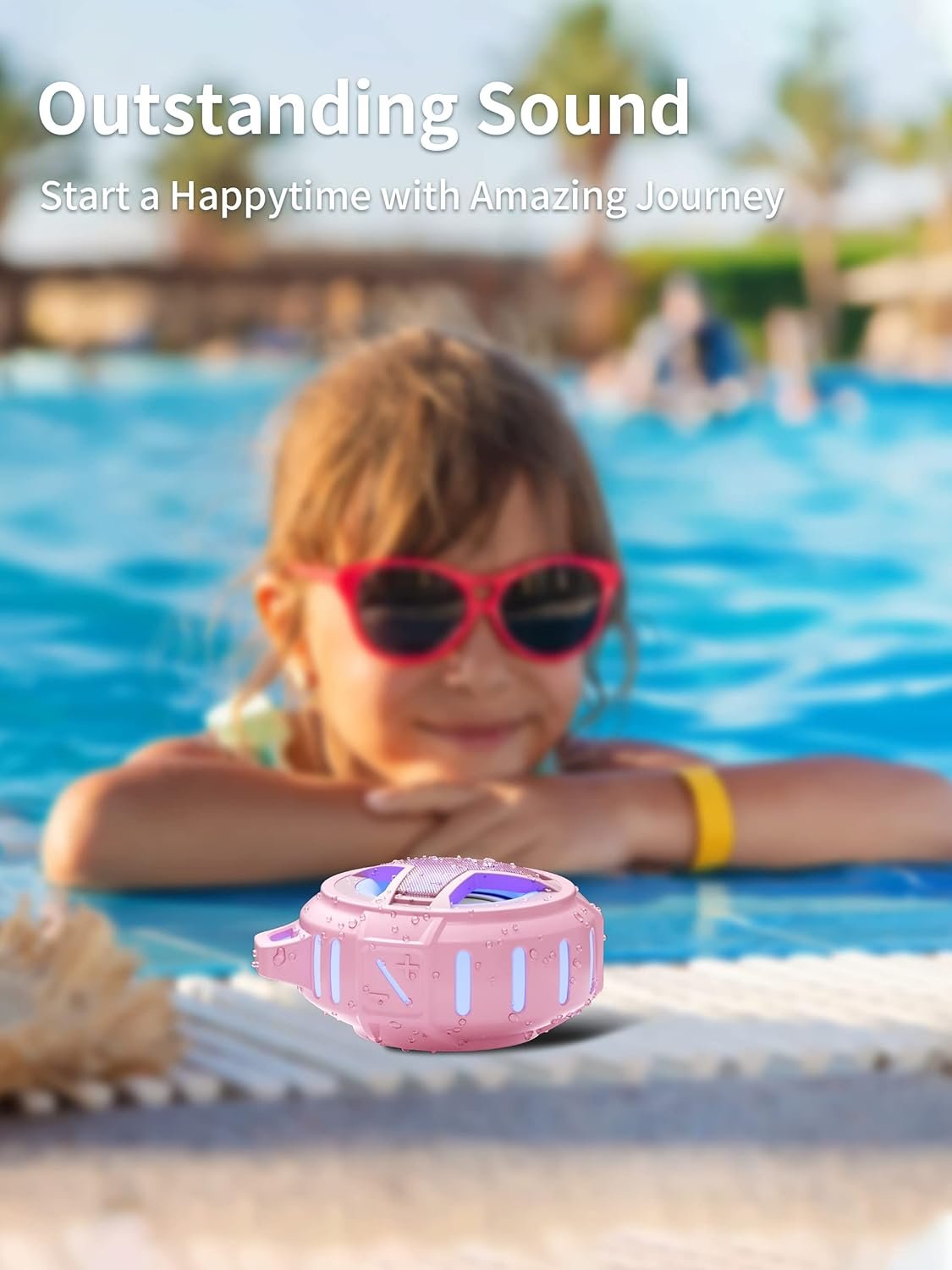EBODA Altavoz de ducha Bluetooth, altavoces Bluetooth portátiles, altavoz inalámbrico impermeable IP67 con luz LED, flotante, 2000 mAh, estéreo inalámbrico verdadero para kayak, playa, regalos unisex - Imagen 63