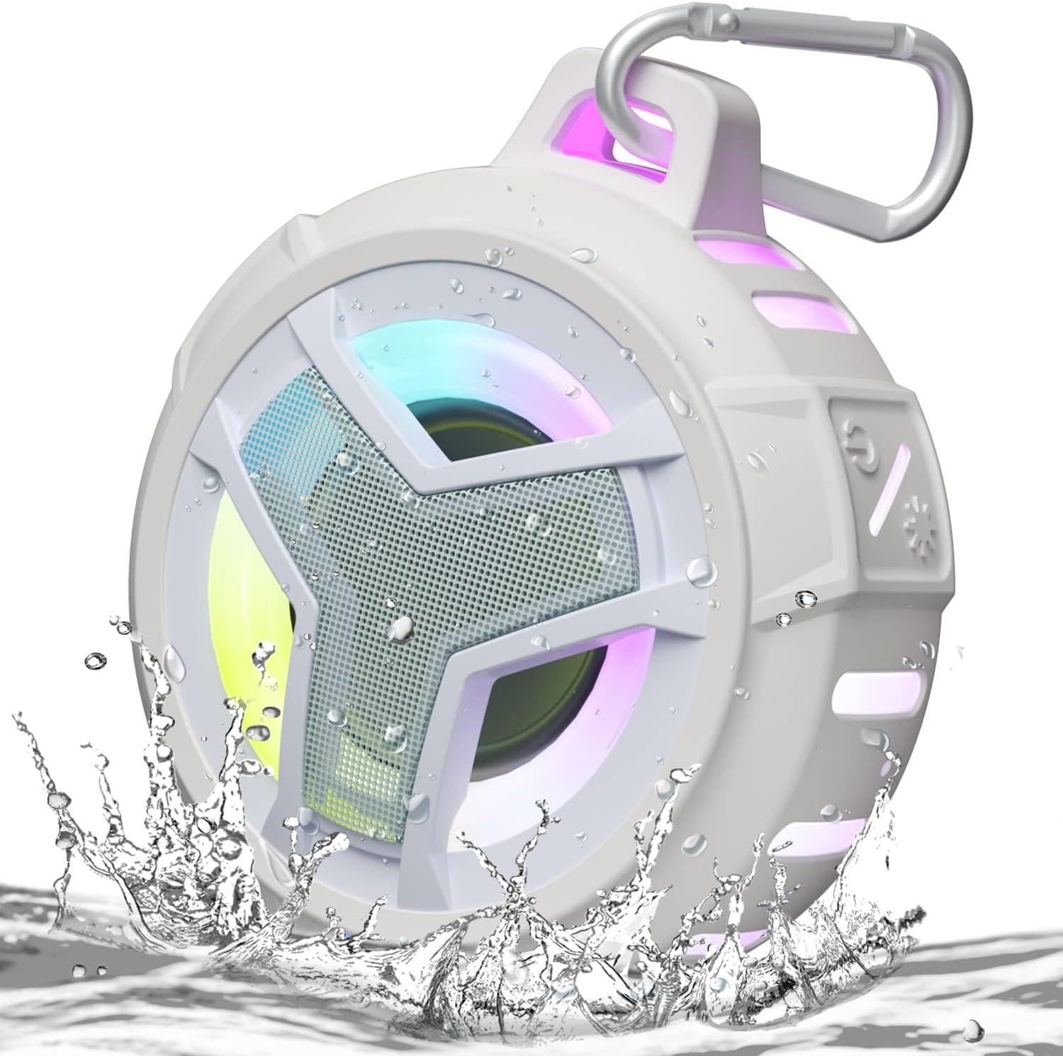 EBODA Altavoz de ducha Bluetooth, altavoces Bluetooth portátiles, altavoz inalámbrico impermeable IP67 con luz LED, flotante, 2000 mAh, estéreo inalámbrico verdadero para kayak, playa, regalos unisex - Imagen 66