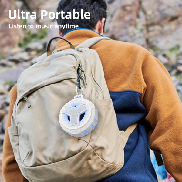 EBODA Altavoz de ducha Bluetooth, altavoces Bluetooth portátiles, altavoz inalámbrico impermeable IP67 con luz LED, flotante, 2000 mAh, estéreo inalámbrico verdadero para kayak, playa, regalos unisex - Imagen 68