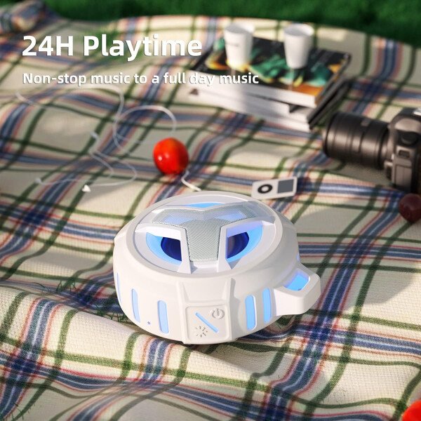 EBODA Altavoz de ducha Bluetooth, altavoces Bluetooth portátiles, altavoz inalámbrico impermeable IP67 con luz LED, flotante, 2000 mAh, estéreo inalámbrico verdadero para kayak, playa, regalos unisex - Imagen 69