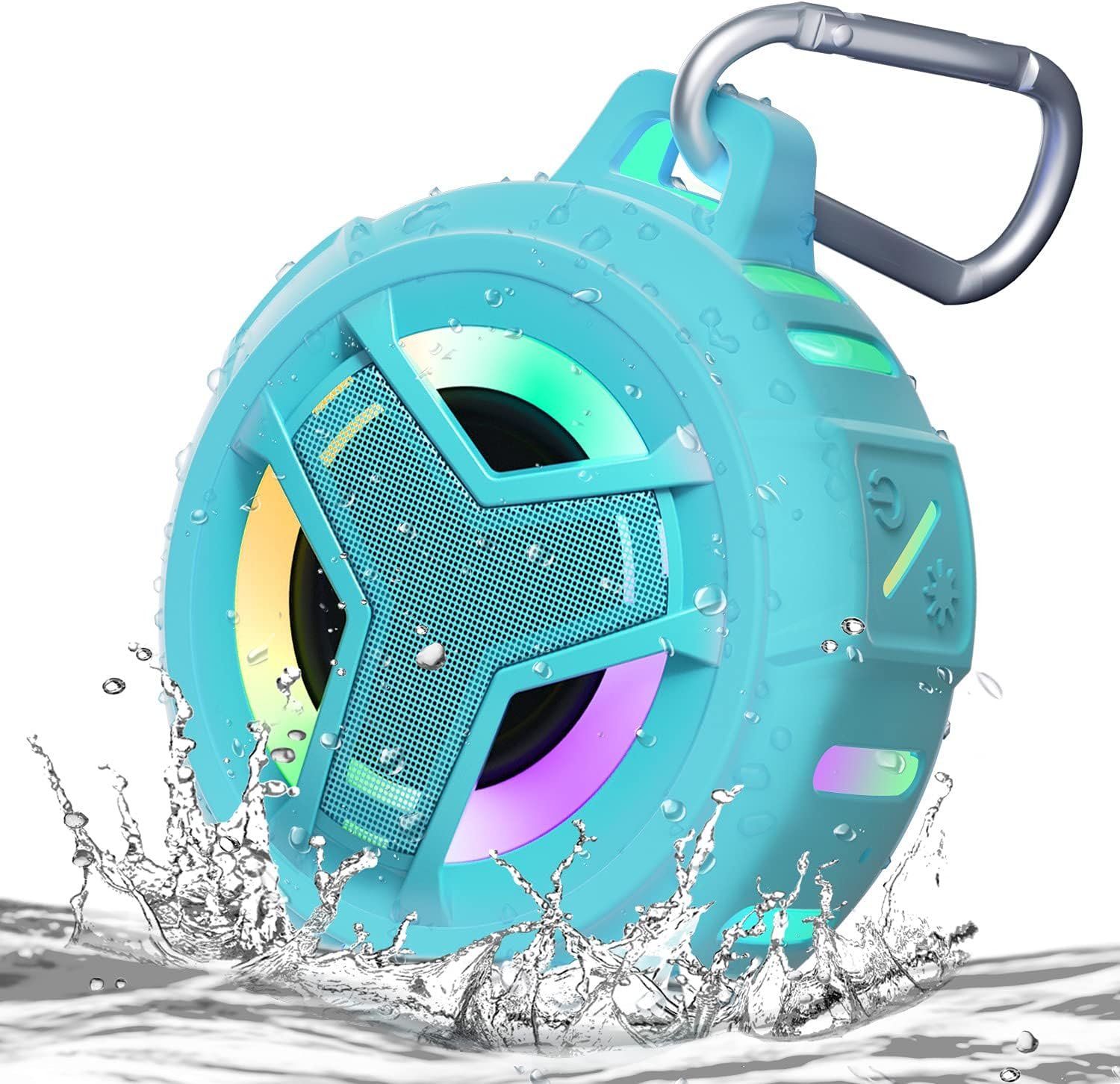 EBODA Altavoz de ducha Bluetooth, altavoces Bluetooth portátiles, altavoz inalámbrico impermeable IP67 con luz LED, flotante, 2000 mAh, estéreo inalámbrico verdadero para kayak, playa, regalos unisex - Imagen 80