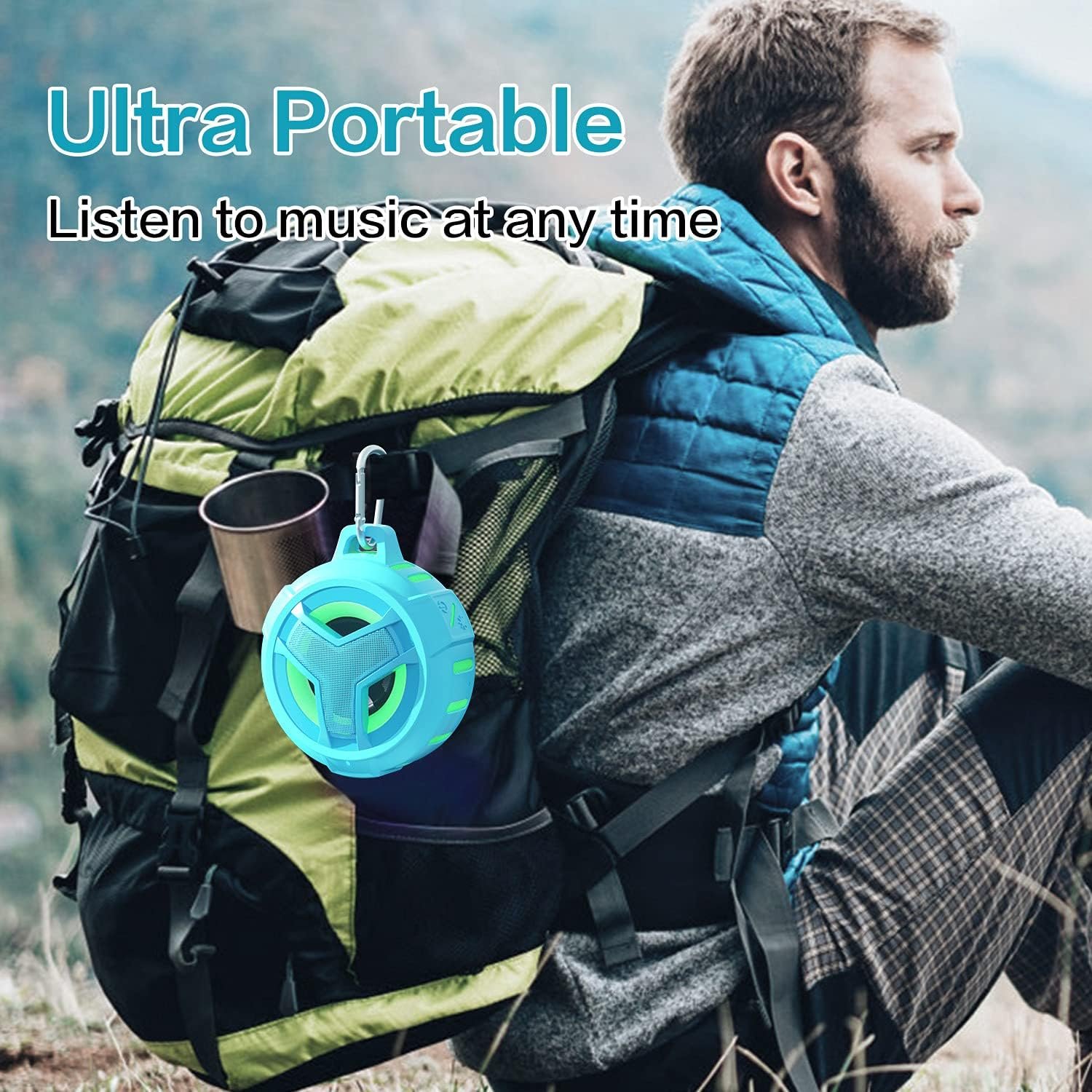 EBODA Altavoz de ducha Bluetooth, altavoces Bluetooth portátiles, altavoz inalámbrico impermeable IP67 con luz LED, flotante, 2000 mAh, estéreo inalámbrico verdadero para kayak, playa, regalos unisex - Imagen 82