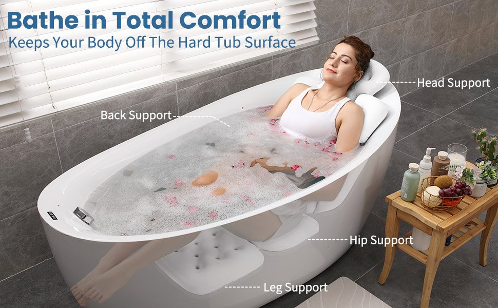tapete de baño con almohada