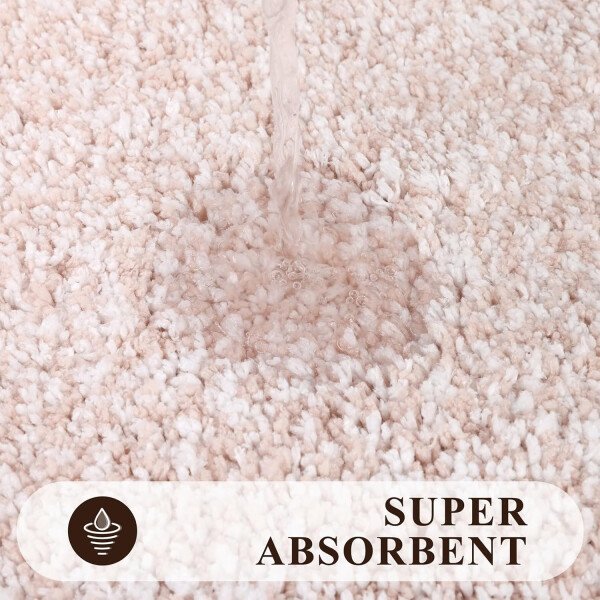 Pauwer Juego de 3 tapetes de baño de microfibra, peludos, antideslizantes, ultra suaves, absorbentes con forma de U para baño, bañera, ducha, color gris oscuro - Imagen 113