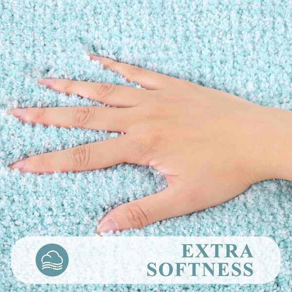 Pauwer Juego de 3 tapetes de baño de microfibra, peludos, antideslizantes, ultra suaves, absorbentes con forma de U para baño, bañera, ducha, color gris oscuro - Imagen 149