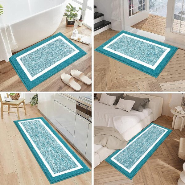 Pauwer Juego de 3 tapetes de baño de microfibra, peludos, antideslizantes, ultra suaves, absorbentes con forma de U para baño, bañera, ducha, color gris oscuro - Imagen 159
