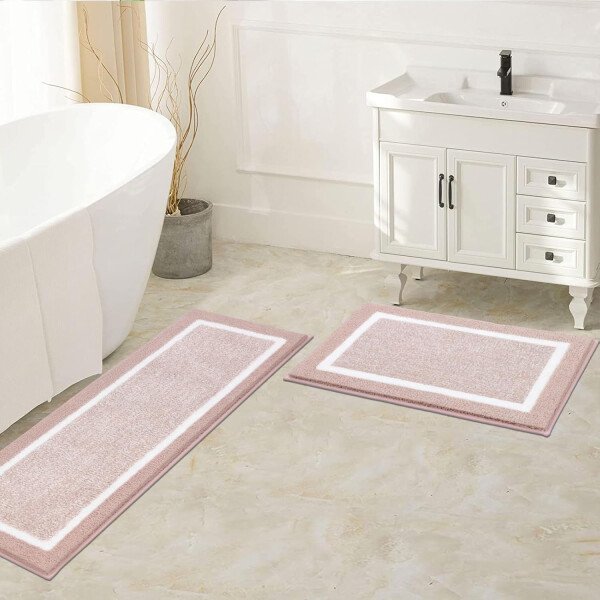 Pauwer Juego de 3 tapetes de baño de microfibra, peludos, antideslizantes, ultra suaves, absorbentes con forma de U para baño, bañera, ducha, color gris oscuro - Imagen 190