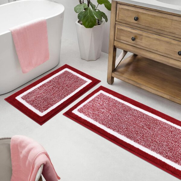 Pauwer Juego de 3 tapetes de baño de microfibra, peludos, antideslizantes, ultra suaves, absorbentes con forma de U para baño, bañera, ducha, color gris oscuro - Imagen 235