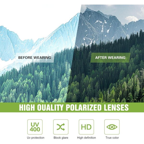 Paquete de 3 lentes de sol polarizados deportivos para hombres, envolventes y protección UV400 contra rayos ultravioleta, para ciclismo, pesca y conducción - Imagen 8