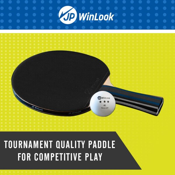 JP WinLook Juegos de palas de ping pong, juego de paletas de tenis de mesa portátil con palas de ping pong, estuche profesional y pelotas de ping pong. Juego de raqueta de tenis de mesa premium para - Imagen 7