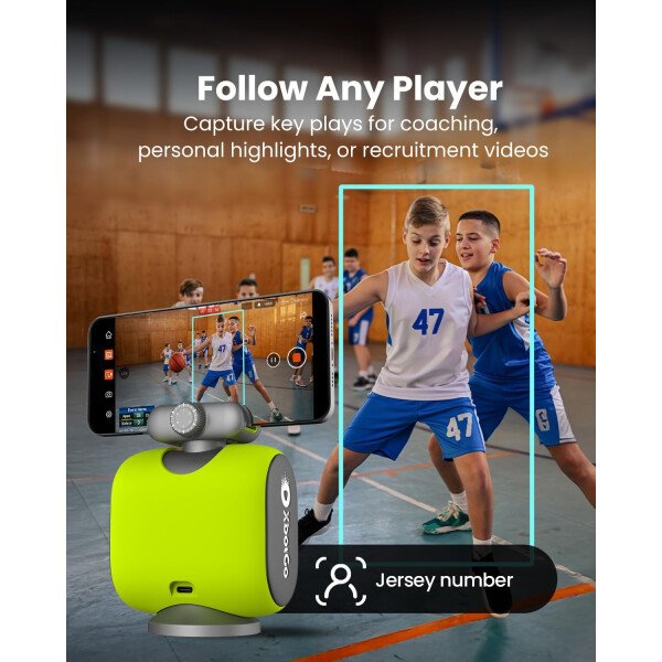 Chameleon AI Auto Sports Action Camera - Cámara de fútbol 4K 60FPS y cámara de seguimiento de baloncesto para deportes de equipo, transmisión en vivo, sin suscripción, funciona con iOS y - Image 3