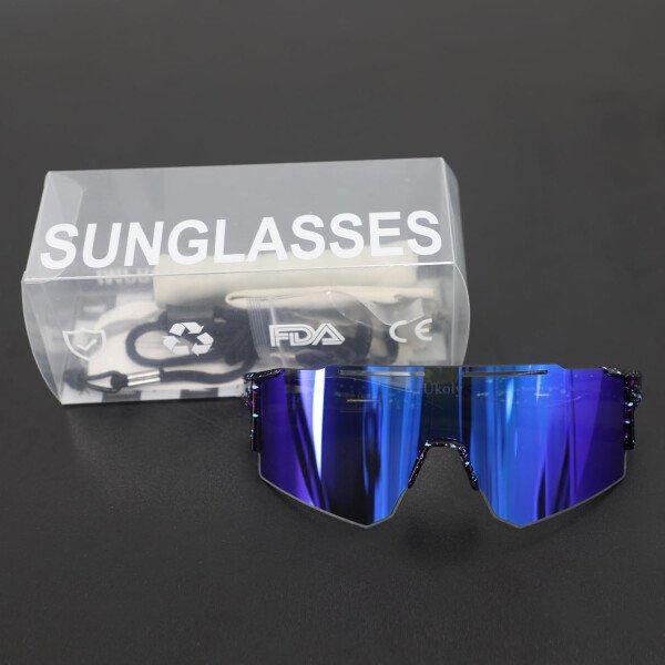 Ukoly Lentes de sol polarizados para ciclismo con 3 micas intercambiables, lentes deportivos y para béisbol para hombres y mujeres - Image 20