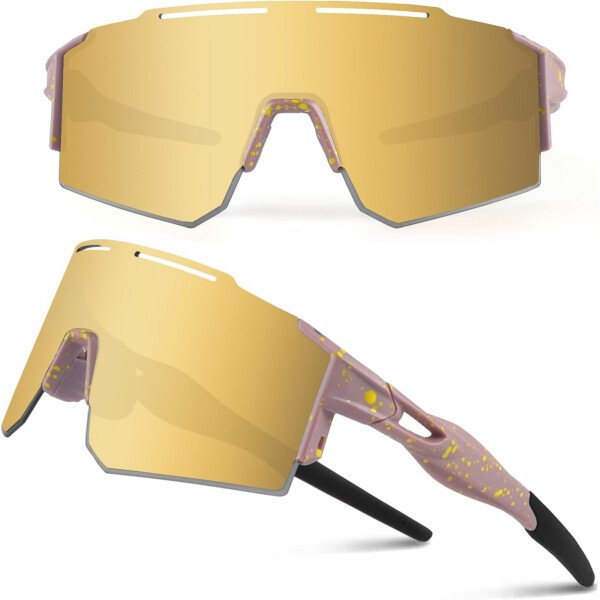 Ukoly Lentes de sol polarizados para ciclismo con 3 micas intercambiables, lentes deportivos y para béisbol para hombres y mujeres - Image 52