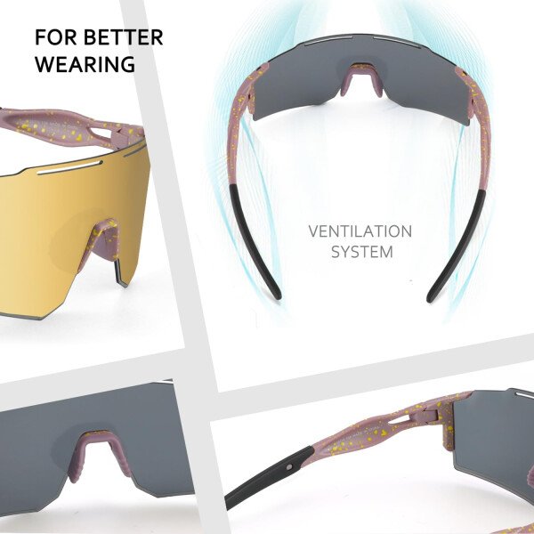 Ukoly Lentes de sol polarizados para ciclismo con 3 micas intercambiables, lentes deportivos y para béisbol para hombres y mujeres - Image 53