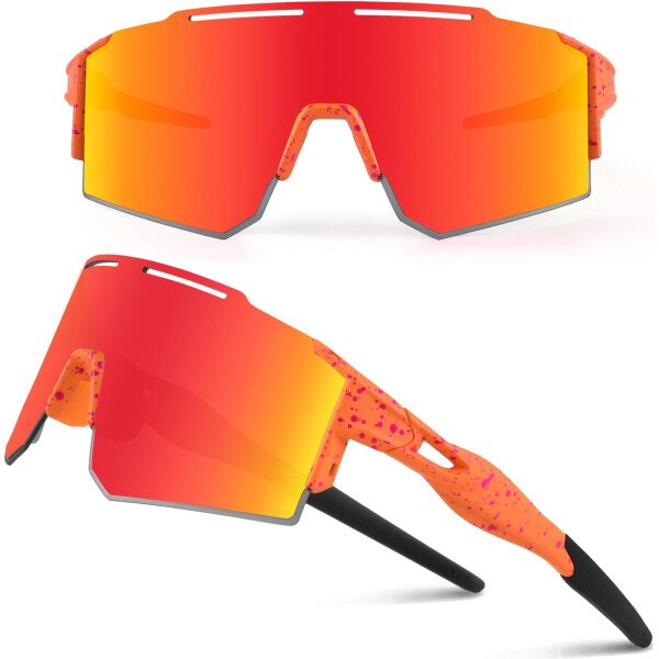 Ukoly Lentes de sol polarizados para ciclismo con 3 micas intercambiables, lentes deportivos y para béisbol para hombres y mujeres - Image 67