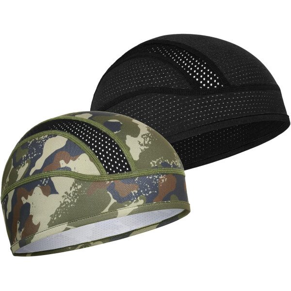 Gorro con forro para casco de calavera, malla de enfriamiento para hombres y mujeres, se adapta debajo de los cascos - Imagen 17