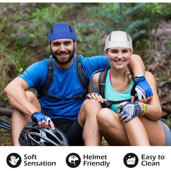Gorro con forro para casco de calavera, malla de enfriamiento para hombres y mujeres, se adapta debajo de los cascos - Imagen 21