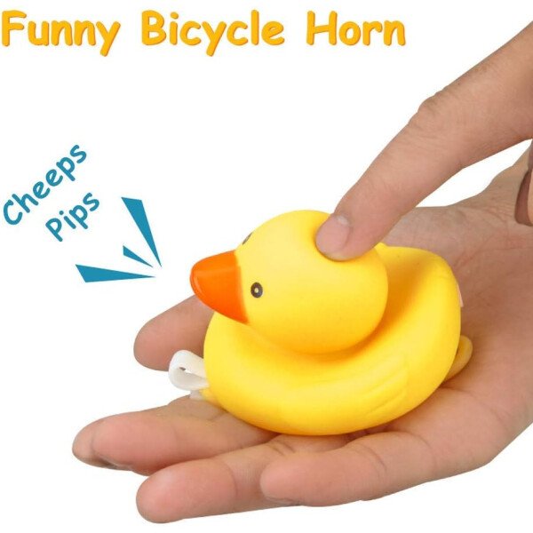 NEKRASH Campana de bicicleta de pato, accesorios de bicicleta de pato de goma con luz LED, lindos cuernos de hélice para manillar de bicicleta para niños pequeños, adultos, deportes al aire libre - Image 4