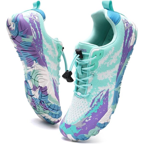 WateLves Zapatos acuáticos descalzos para mujeres y hombres con punta ancha, secado rápido, ligeros, de malla, transpirables, con agujeros de drenaje, para playa, natación, yoga, ejercicio, surf - Imagen 22
