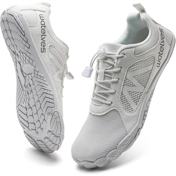WateLves Zapatos acuáticos descalzos para mujeres y hombres con punta ancha, secado rápido, ligeros, de malla, transpirables, con agujeros de drenaje, para playa, natación, yoga, ejercicio, surf - Imagen 34