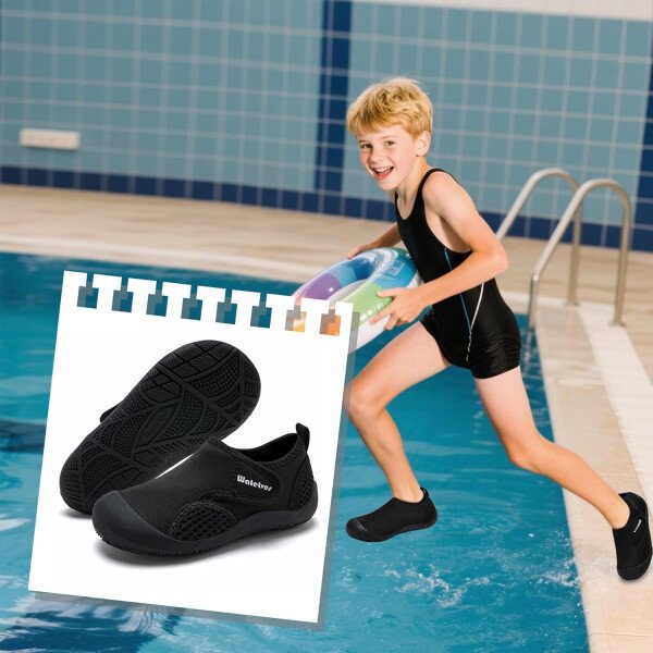 WateLves Zapatos de agua anchos para niños pequeños, de secado rápido, zapatos para niños y niñas, tenis atléticos acuáticos para playa, senderismo, natación, kayak, accesorios deportivos, artículos - Imagen 7