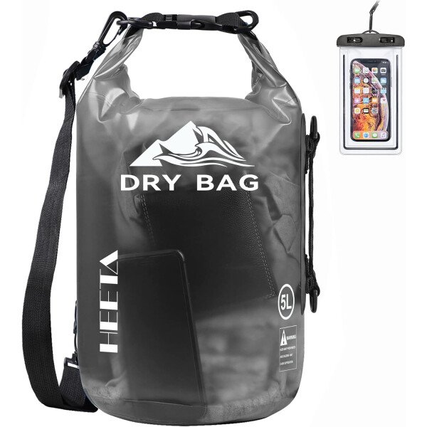 HEETA - Bolsa seca de 5L/10L/20L/30L/40L, parte superior enrollable, maleta ligera con funda para teléfono, ideal para natación, navegación, canotaje, campamento y playa, unisex - Imagen 72