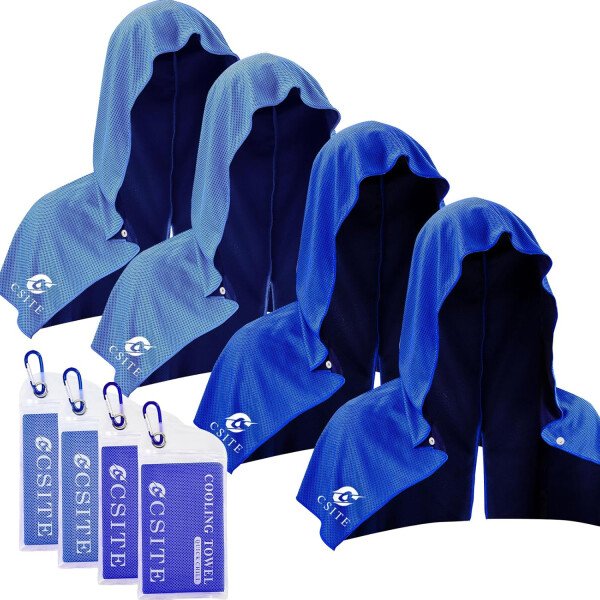 Paquete de 3 toallas refrescantes con capucha para cuello y cara, protección solar UPF 50 y enfriamiento instantáneo, toallas de hielo para climas cálidos, toalla suave y transpirable para - Image 39