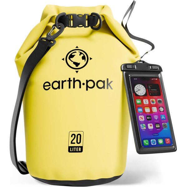 Earth Pak - Bolsa seca impermeable, mochila enrollable mantiene el equipo seco para kayak con funda impermeable para teléfono - Imagen 46