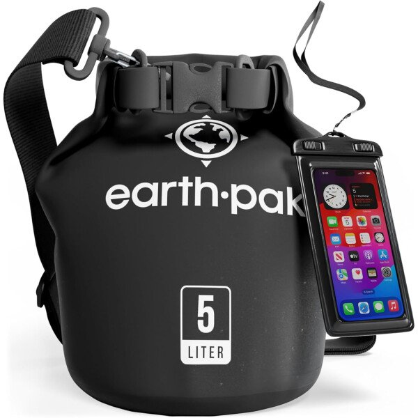 Earth Pak - Bolsa seca impermeable, mochila enrollable mantiene el equipo seco para kayak con funda impermeable para teléfono - Imagen 52