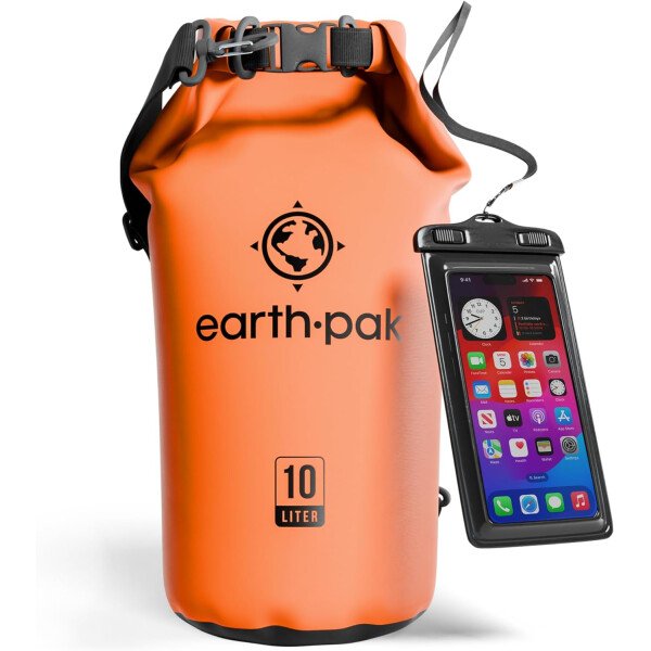 Earth Pak - Bolsa seca impermeable, mochila enrollable mantiene el equipo seco para kayak con funda impermeable para teléfono - Imagen 60