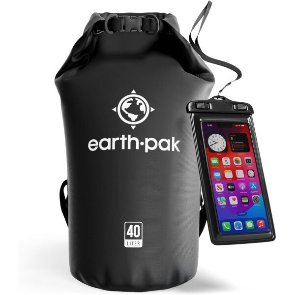 Earth Pak - Bolsa seca impermeable, mochila enrollable mantiene el equipo seco para kayak con funda impermeable para teléfono - Imagen 65