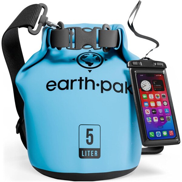 Earth Pak - Bolsa seca impermeable, mochila enrollable mantiene el equipo seco para kayak con funda impermeable para teléfono - Imagen 66
