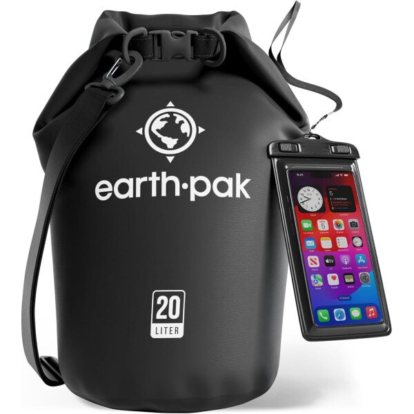Earth Pak - Bolsa seca impermeable, mochila enrollable mantiene el equipo seco para kayak con funda impermeable para teléfono - Imagen 69