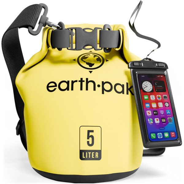 Earth Pak - Bolsa seca impermeable, mochila enrollable mantiene el equipo seco para kayak con funda impermeable para teléfono - Imagen 73