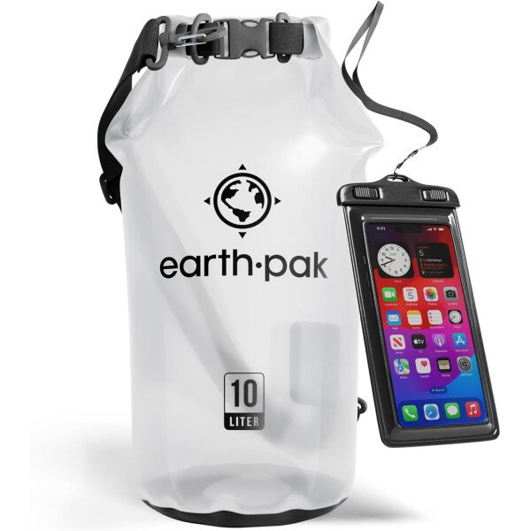 Earth Pak - Bolsa seca impermeable, mochila enrollable mantiene el equipo seco para kayak con funda impermeable para teléfono - Imagen 74