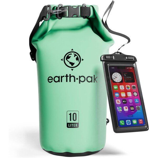 Earth Pak - Bolsa seca impermeable, mochila enrollable mantiene el equipo seco para kayak con funda impermeable para teléfono - Imagen 81