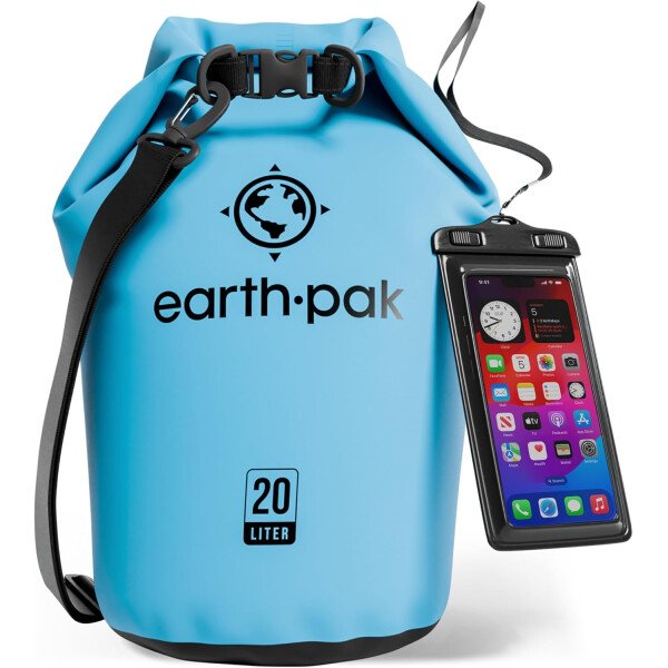 Earth Pak - Bolsa seca impermeable, mochila enrollable mantiene el equipo seco para kayak con funda impermeable para teléfono - Imagen 86