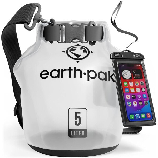 Earth Pak - Bolsa seca impermeable, mochila enrollable mantiene el equipo seco para kayak con funda impermeable para teléfono - Imagen 99