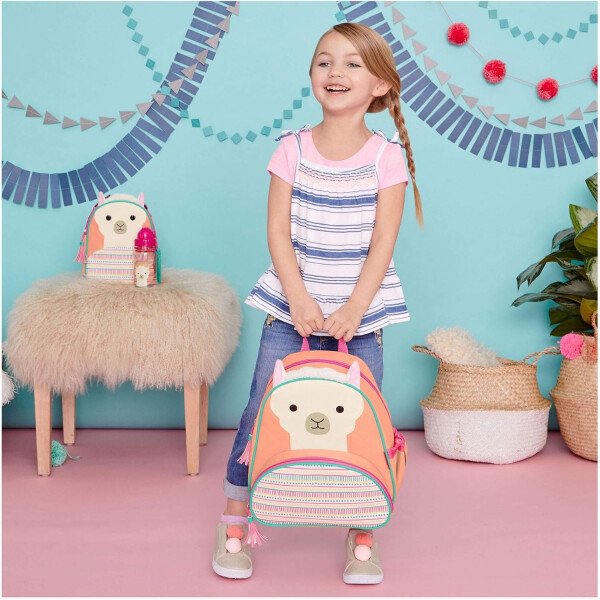 Skip Hop - Mochila para preescolar, colección Zoo, para niños pequeños de 3 a 4 años, diseño de llama - Imagen 5