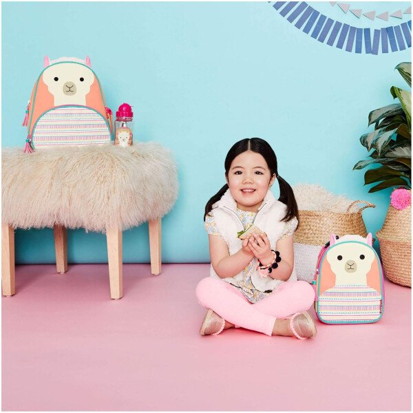Skip Hop - Mochila para preescolar, colección Zoo, para niños pequeños de 3 a 4 años, diseño de llama - Imagen 6