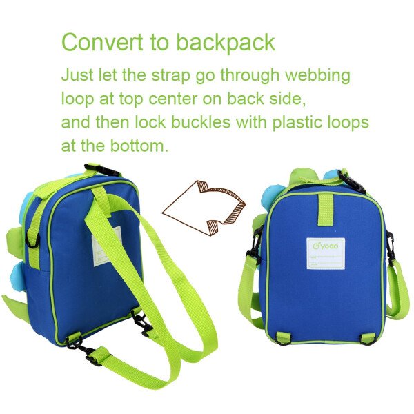 Yodo bolso lonchera convertible de 3 funciones para niños en edad preescolar, mochila para niños y niñas con acceso rápido frontal para aperitivos - Image 4