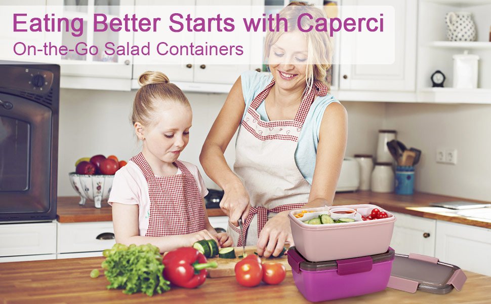 Eating better starts with Caperci Salad Lunch Containers To Go