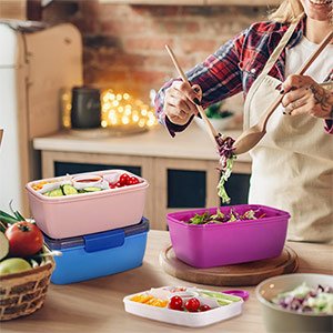 Caperci Salad Lunch Containers Perfect for Meal Prepping